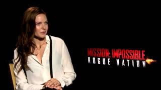 Mission: Impossible: Rogue Nation: Rebecca Ferguson "Ilsa Faust" Official Interview | ScreenSlam