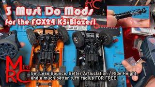 FCX24 - 3 Must Do Free Mods for the FMS K5 Blazer! Better Steering, Ride & Oil Filling the Shocks!