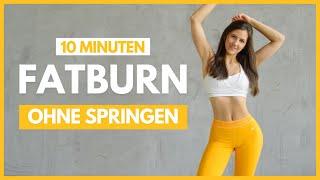 10 MIN FATBURN WORKOUT ohne Springen | Anfänger Workout zum Abnehmen | Fett verbrennen | Tina Halder