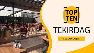 Top 10 Best Restaurants to Visit in Tekirdağ | Turkey - English