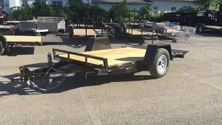 Sure Trac Single Axle Gravity Tilt Equipment Trailer 78"x12' ST7812SATE-B-070