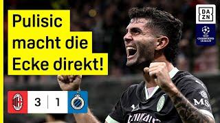 Erster Sieg! Befreiungsschlag für Pulisic & Co.: AC Milan - FC Brügge | UEFA Champions League | DAZN