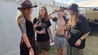 Members of Torus talking to Hayley Leggs for TotalRock @Bloodstockfestivals 2022