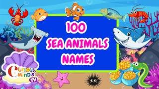 100 Sea Animals Names | Learning Sea Animals | Educational Videos for Kids 