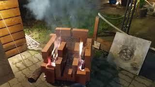 Grilllego mit Ziegeln