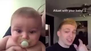 Duet this with your baby I can make them laugh scary face crying baby tiktok meme