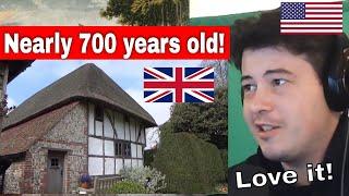 American Reacts Built 1350 - A Look At Alfriston Clergy House, Sussex UK.