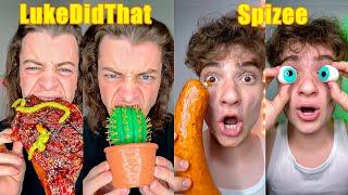 Spicy Food Challenge Compilation | Luke Did That Spicy TikTok vs. Spizee The Goat Spicy TikTok