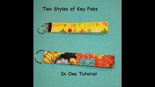 Scrap Fabric Key Fobs - Two Tutorials in One!