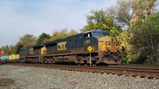 [HD] CSX Q004 Intermodal Train Eastbound - Fairport NY