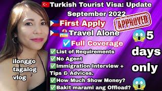 TURKISH TOURIST VISA TRAVEL ALONE FOR FILIPINO 2022. APPLICATION FULL COVERAGE. Fil-Turk Vlog