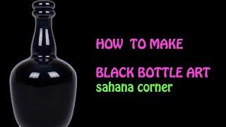 EASY BLACK BOTTLE WITH CUTE PINK ART