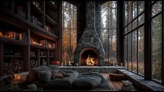 ️  Cozy autumn atmosphere in front of a beautiful fireplace - Atmosphere for relaxation and rest