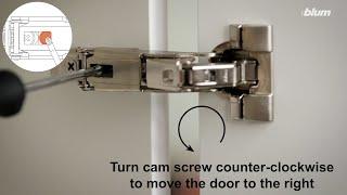 Cabinet Door Side to Side Adjustment with Blum’s CLIP top BLUMOTION 155° Hinge