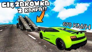 ️ SUPERSAMOCHODY SKACZĄ Z CIĘŻARÓWKI Z RAMPĄ!? | BeamNG Drive |