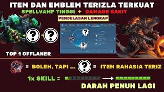 ITEM DAN SETTINGAN TERIZLA TERSAKIT DAN TERKUAT TERBARU DI MOBILE LEGENDS, BUILD TERIZLA PALING KUAT