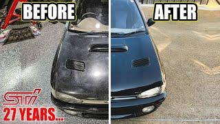 Rare Subaru STI gets first paint correction in 27 YEARS...