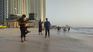 Beautiful Sunset view At Ajman Beach UAE