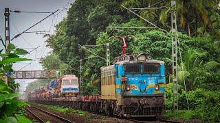 21 in 1 Diesel & Electric Trains from Monsoon Konkan Railways | Goa's Busiest Line #indianrailways