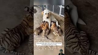 #tiger #tigercubs #dog #tigerlove #animals #tigerdog #tigerfamily #doglover #animalshorts