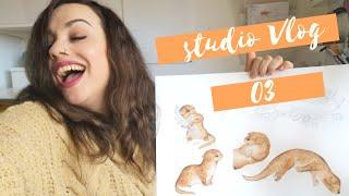 Chickeny timelapse and otters galore STUDIO VLOG 03