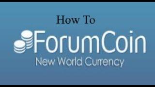 How To Make Money Online With Forum Coin!