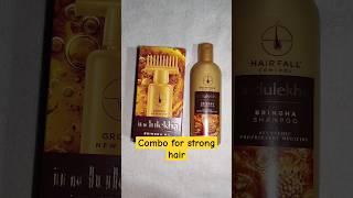 Indulekha hair oil and shampoo for strong hair. #hairoil #shampoo #haircare #haircaretips