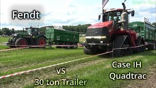 Big Agriculture Tractors / Fendt vs Case IH Quadtrac vs 30 ton trailer