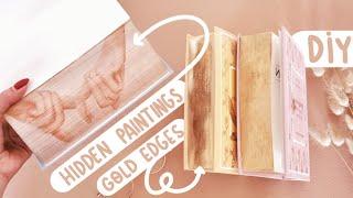 DIY Fore edge PAINTING - How to make a painting hidden with gold on the border of your book