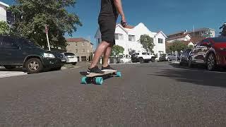 Riding the Jed Board Electric Longboard through Bondi Beach