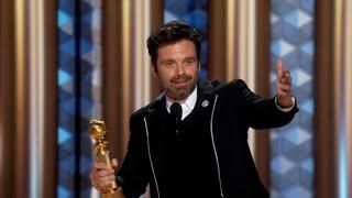 Sebastian Stan Wins for Male Actor in a Motion Picture - Musical or Comedy | Golden Globes