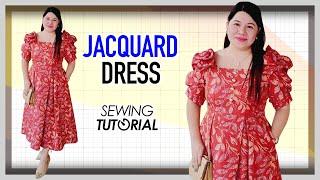 JACQUARD FABRIC | DRESS | SEWING TUTORIAL | JHEN PANIZARES