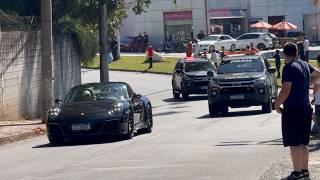 FERRARI ACELEROU NA FRENTE DA POLÍCIA