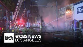 Firefighters battle multiple fires in downtown Los Angeles