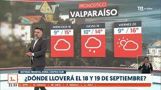 ¿Dónde lloverá el 18 y 19 de septiembre? 