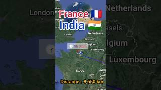 Paris to Bengaluru flight Route ️ || France  to India  ||