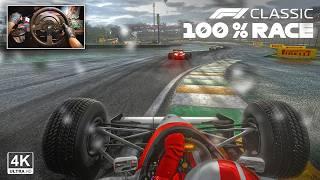 Ayrton Senna's McLaren MP4/6 - Brazilian GP 100% Race F1 Classic | Shifter + Steering Wheel Gameplay