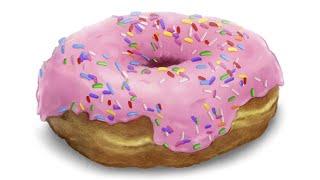 How to Draw a Realistic DONUT - Digital Art Tutorial