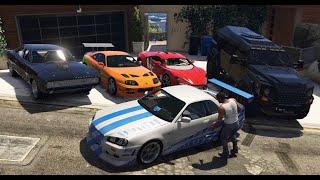 GTA 5 - Stealing Fast and Furious Cars with Franklin! (Real Life Cars #05)