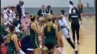 Liz Cambage Gets Knocked Out During Scrimmage