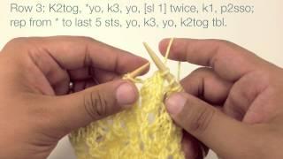How to Knit the Lacy Diamonds Stitch (English Style)