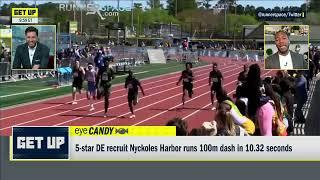 5-Star DE recruit Nyckoles Harbor runs 100m dash in 10.32 seconds 