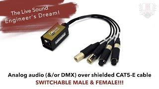 Live Sound Lifesavers - Whirlwind CatDusa CT-MF Audio & DMX snake - Male or Female