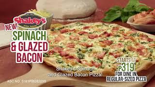 Shakey's NEW Spinach & Glazed Bacon Pizza