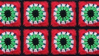 ВЕСЕЛЫЙ КВАДРАТ   квадратный мотив крючком Crochet square motif