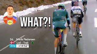 Mads Pedersen does Wout van Aert Climbing Impersonation | Paris-Nice 2025 Stage 7