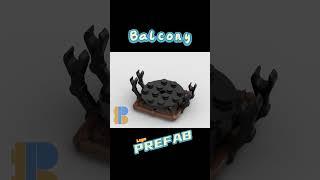 Lego Balcony stop motion building animation #shorts #lego #legoaddict #legocity #legomoc #乐高 #afol