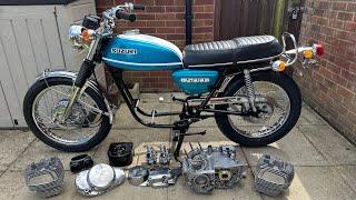 Suzuki T500 restoration (part 10) now a rolling chassis