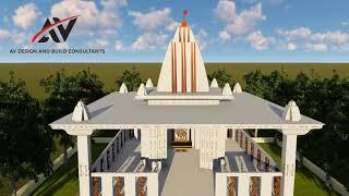 Temple 3D walkthrough Raipur Chhattisgarh, Township planning, Structure designing, Interior Design