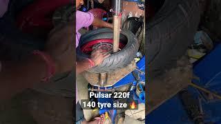 Pulsar 220f new tyre  size￼ install, 140/70 - 17 #2022 #pulsar